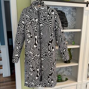 The Ragged Priest Monochrome Swirl Puffer Jacket